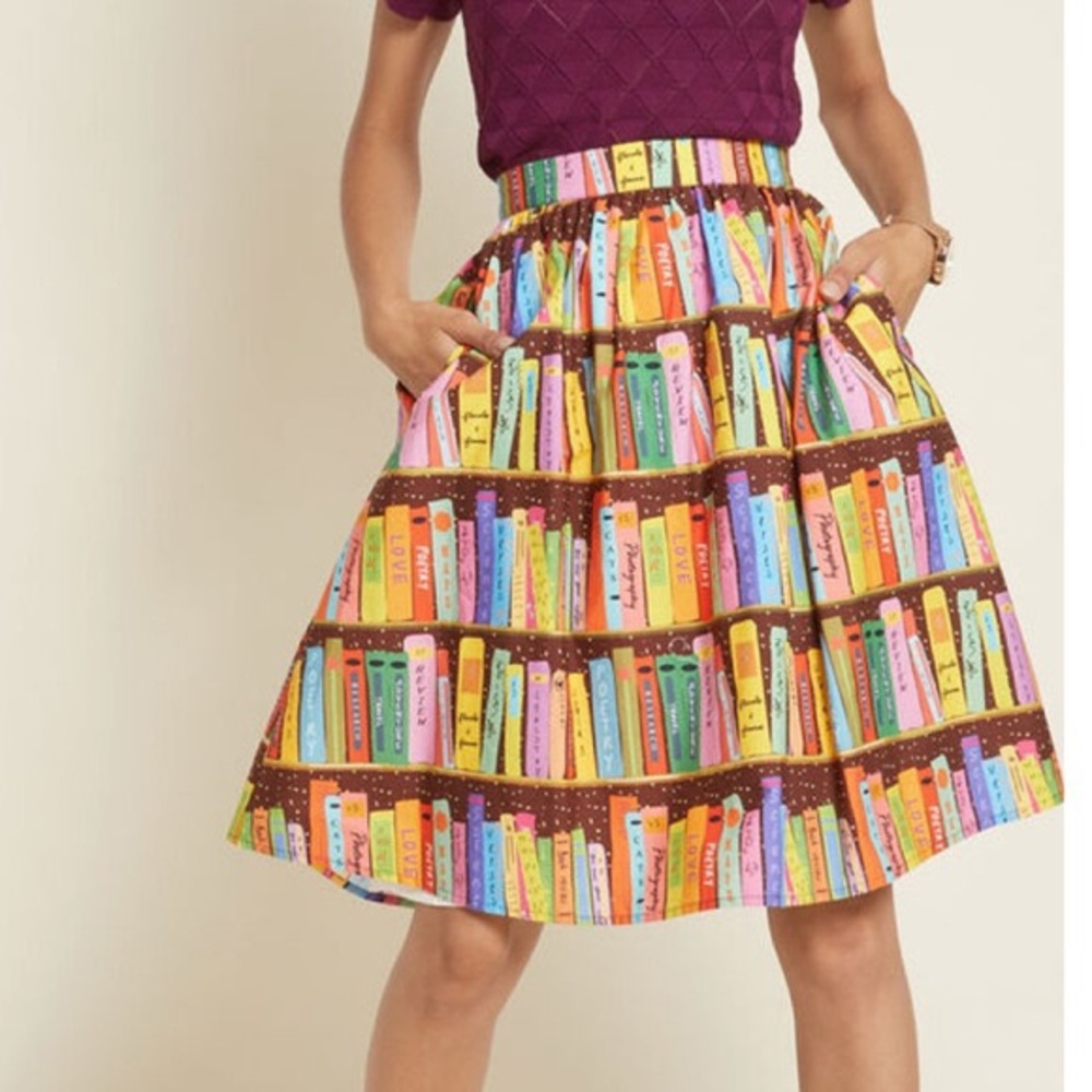 Modcloth Book Skirt 1X